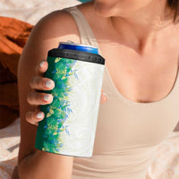 Hawaii Tropical Plant Omaomao 4 in 1 Can Cooler Tumbler Vibrant Polynesian Pattern