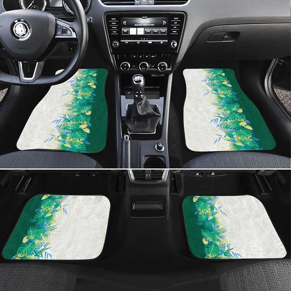 Hawaii Tropical Plant Omaomao Car Mats Vibrant Polynesian Pattern