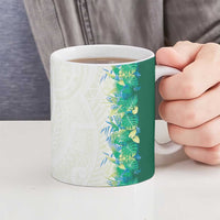 Hawaii Tropical Plant Omaomao Ceramic Mug Vibrant Polynesian Pattern