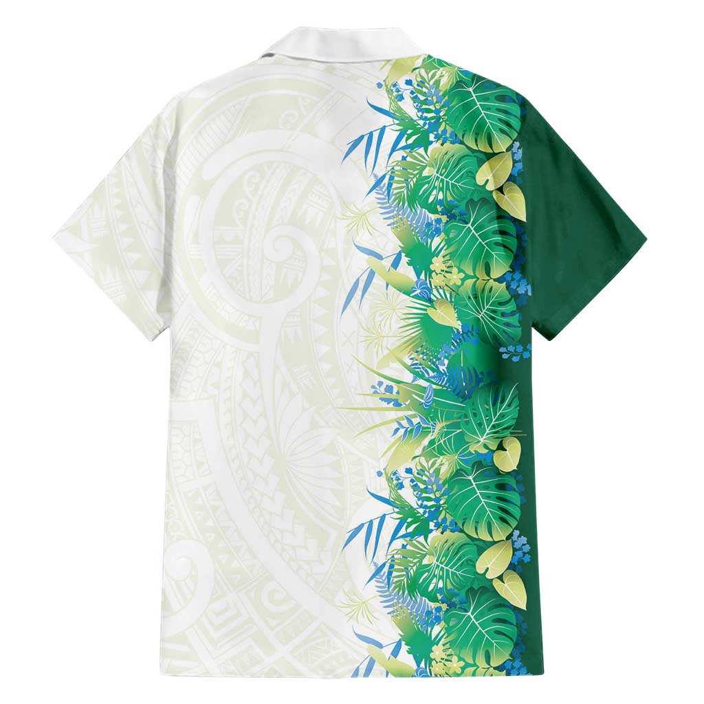 Hawaii Tropical Plant Omaomao Family Matching Off Shoulder Maxi Dress and Hawaiian Shirt Vibrant Polynesian Pattern