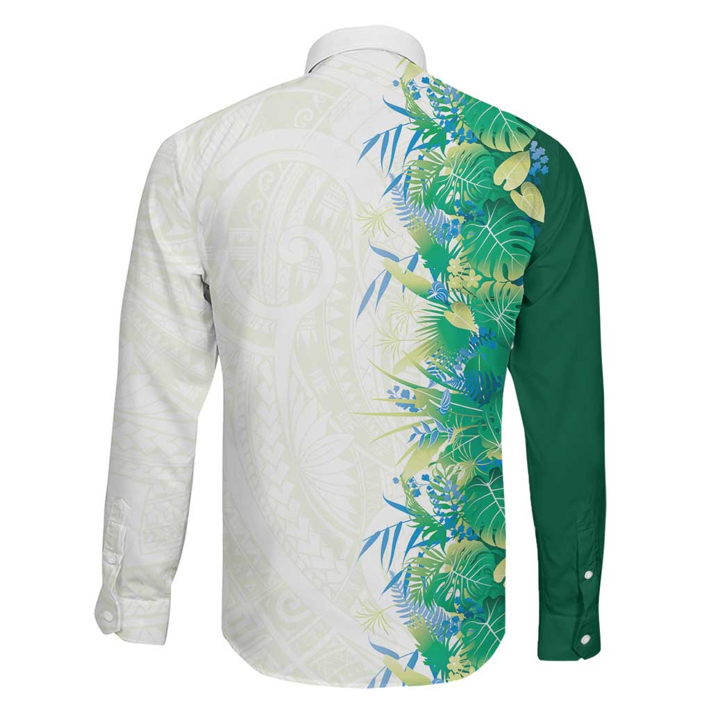 Hawaii Tropical Plant Omaomao Family Matching Off Shoulder Maxi Dress and Hawaiian Shirt Vibrant Polynesian Pattern