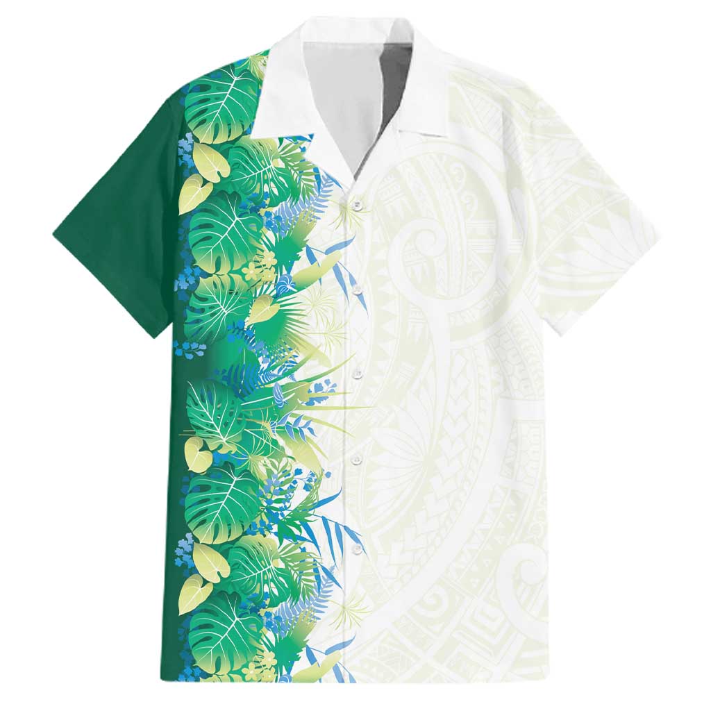 Hawaii Tropical Plant Omaomao Family Matching Summer Maxi Dress and Hawaiian Shirt Vibrant Polynesian Pattern
