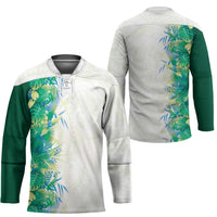 Hawaii Tropical Plant Omaomao Hockey Jersey Vibrant Polynesian Pattern