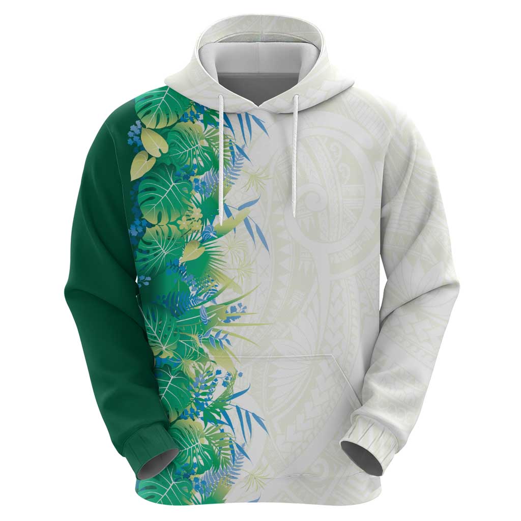 Hawaii Tropical Plant Omaomao Hoodie Vibrant Polynesian Pattern