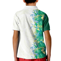 Hawaii Tropical Plant Omaomao Kid Polo Shirt Vibrant Polynesian Pattern