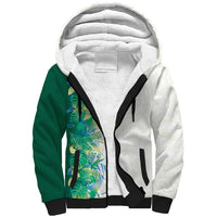 Hawaii Tropical Plant Omaomao Sherpa Hoodie Vibrant Polynesian Pattern