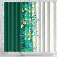 Hawaii Tropical Plant Omaomao Shower Curtain Vibrant Polynesian Pattern