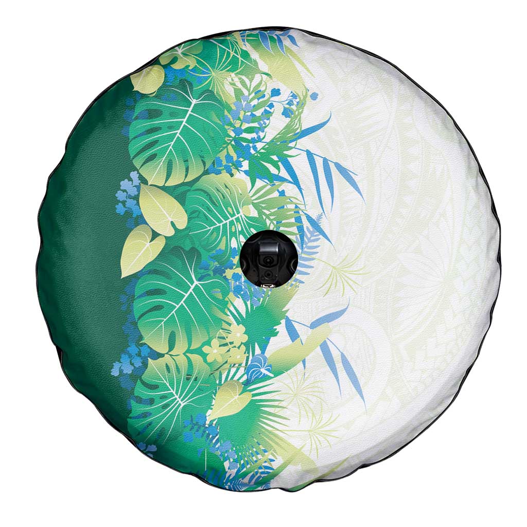 Hawaii Tropical Plant Omaomao Spare Tire Cover Vibrant Polynesian Pattern