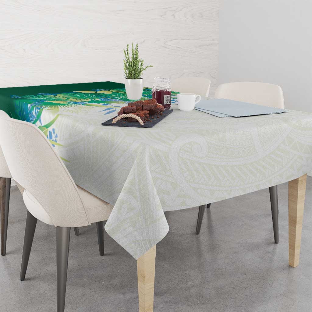 Hawaii Tropical Plant Omaomao Tablecloth Vibrant Polynesian Pattern