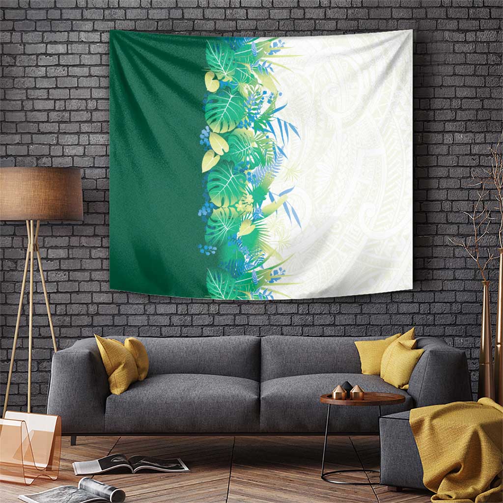Hawaii Tropical Plant Omaomao Tapestry Vibrant Polynesian Pattern