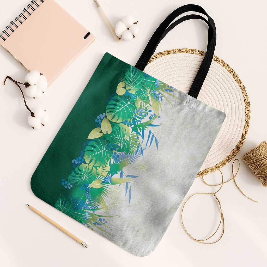 Hawaii Tropical Plant Omaomao Tote Bag Vibrant Polynesian Pattern