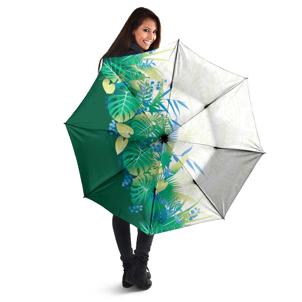 Hawaii Tropical Plant Omaomao Umbrella Vibrant Polynesian Pattern