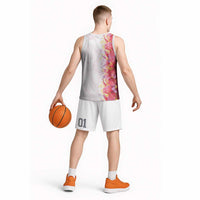Hawaii Tropical Plant Akala Basketball Jersey Vibrant Polynesian Pattern