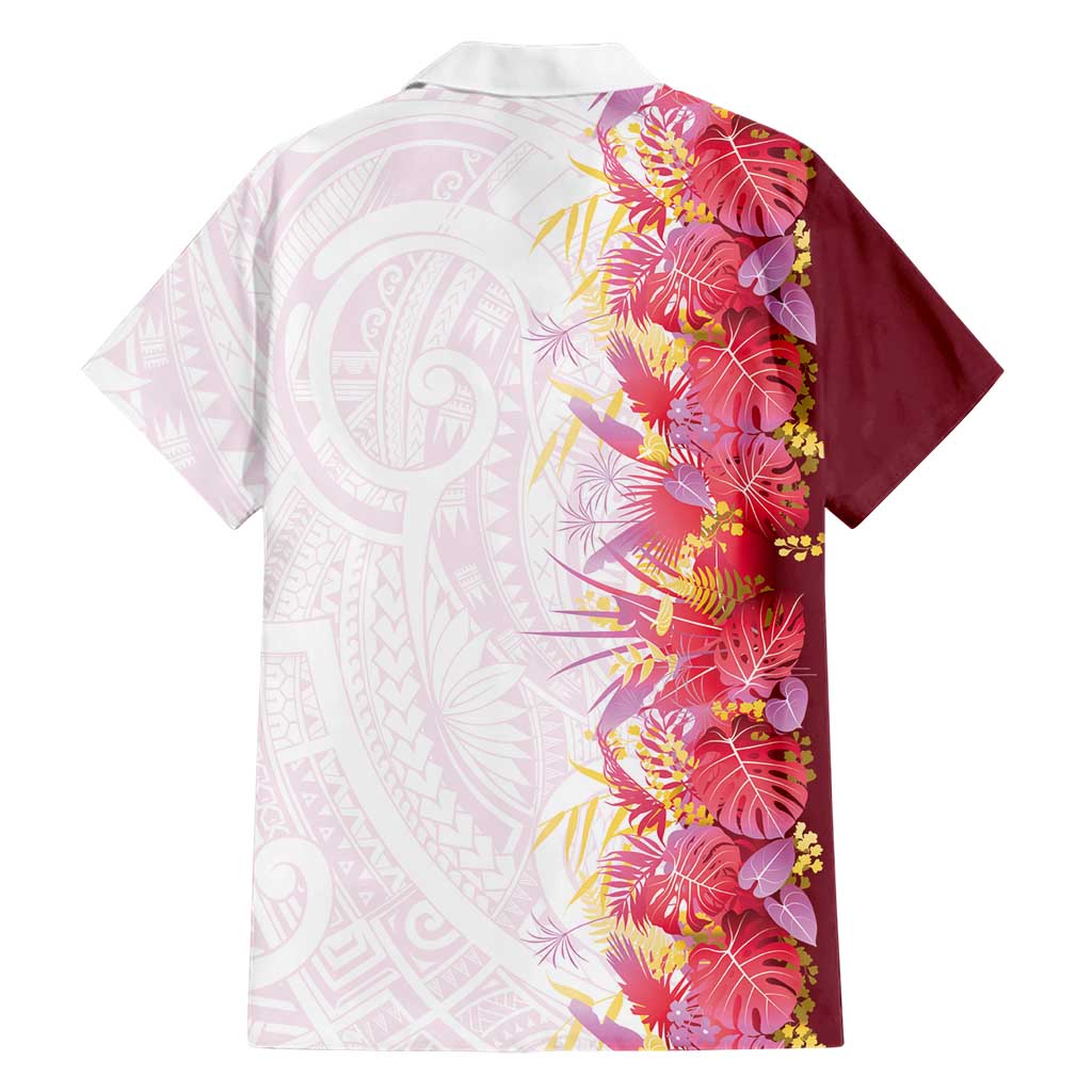 Hawaii Tropical Plant Akala Hawaiian Shirt Vibrant Polynesian Pattern