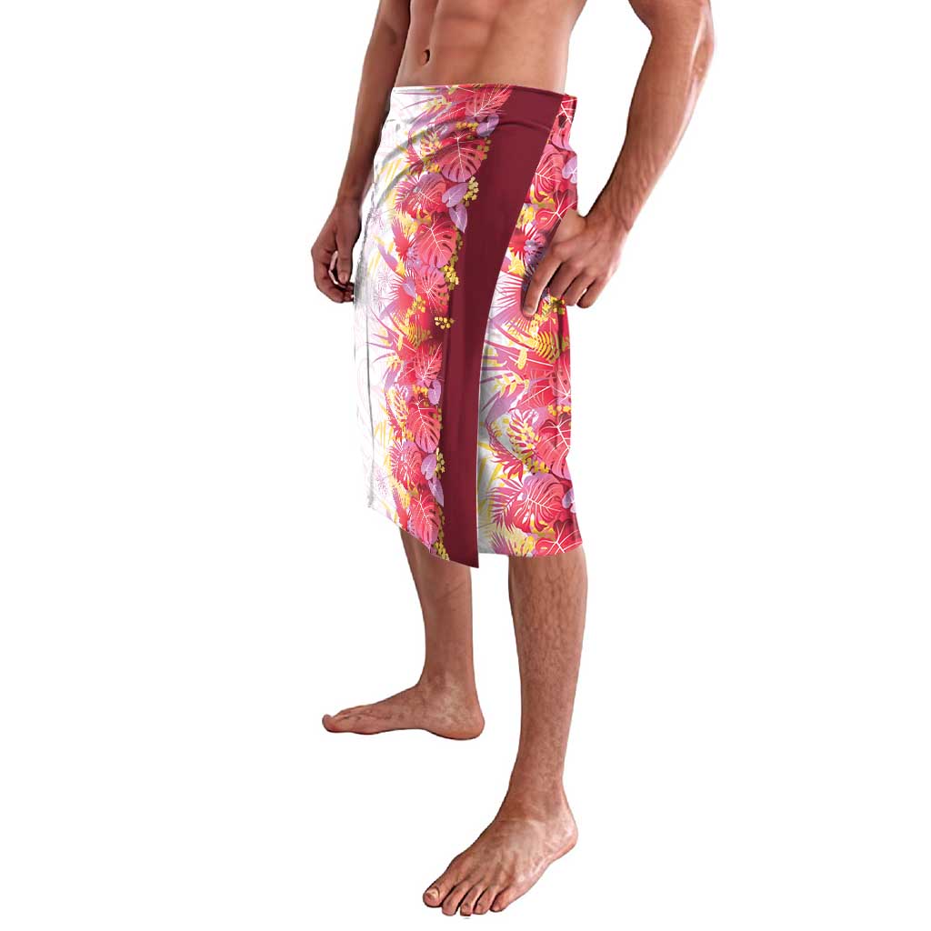 Hawaii Tropical Plant Akala Lavalava Vibrant Polynesian Pattern