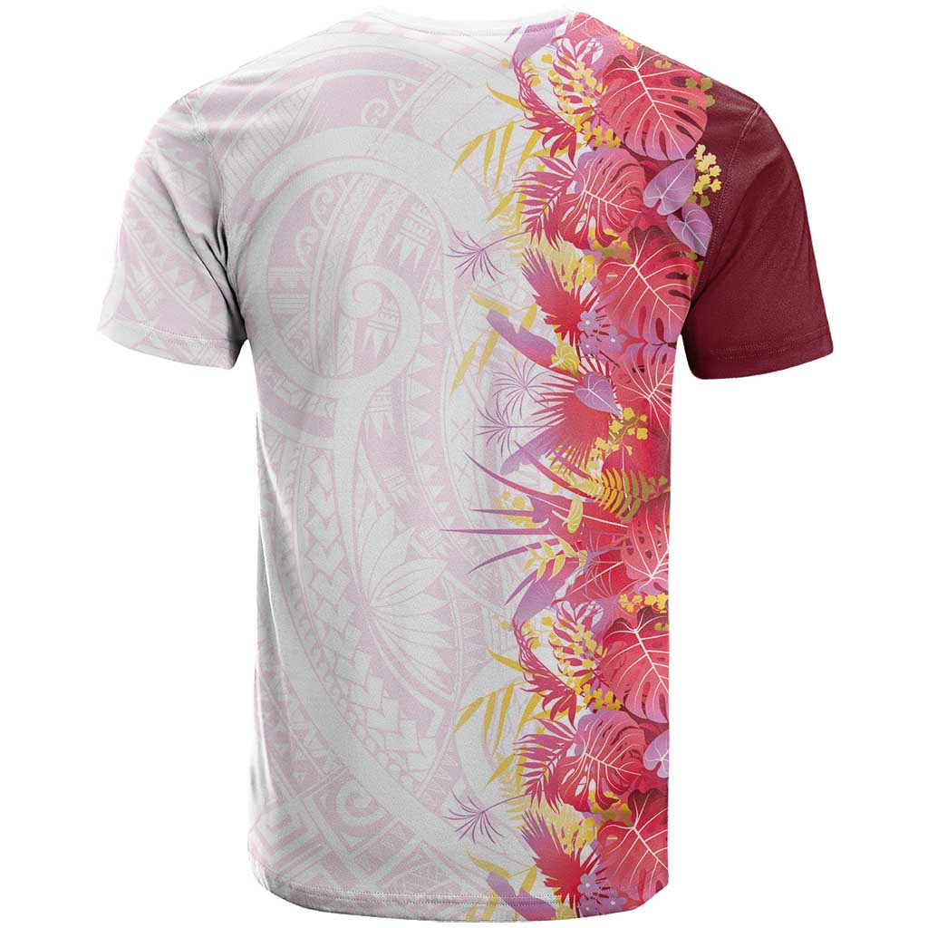 Hawaii Tropical Plant Akala T Shirt Vibrant Polynesian Pattern