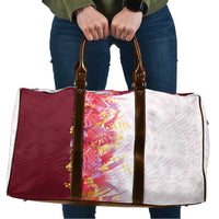 Hawaii Tropical Plant Akala Travel Bag Vibrant Polynesian Pattern
