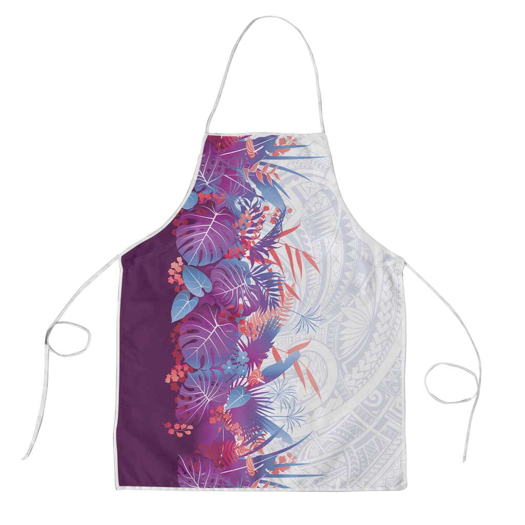 Hawaii Tropical Plant Poni Apron Vibrant Polynesian Pattern