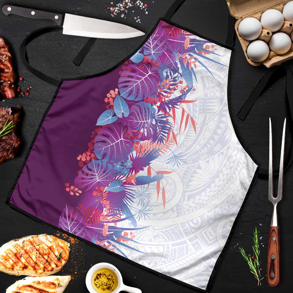 Hawaii Tropical Plant Poni Apron Vibrant Polynesian Pattern