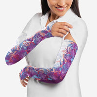 Hawaii Tropical Plant Poni Arm Sleeves Vibrant Polynesian Pattern