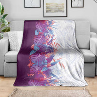 Hawaii Tropical Plant Poni Blanket Vibrant Polynesian Pattern