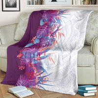Hawaii Tropical Plant Poni Blanket Vibrant Polynesian Pattern