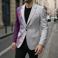 Hawaii Tropical Plant Poni Blazer Vibrant Polynesian Pattern