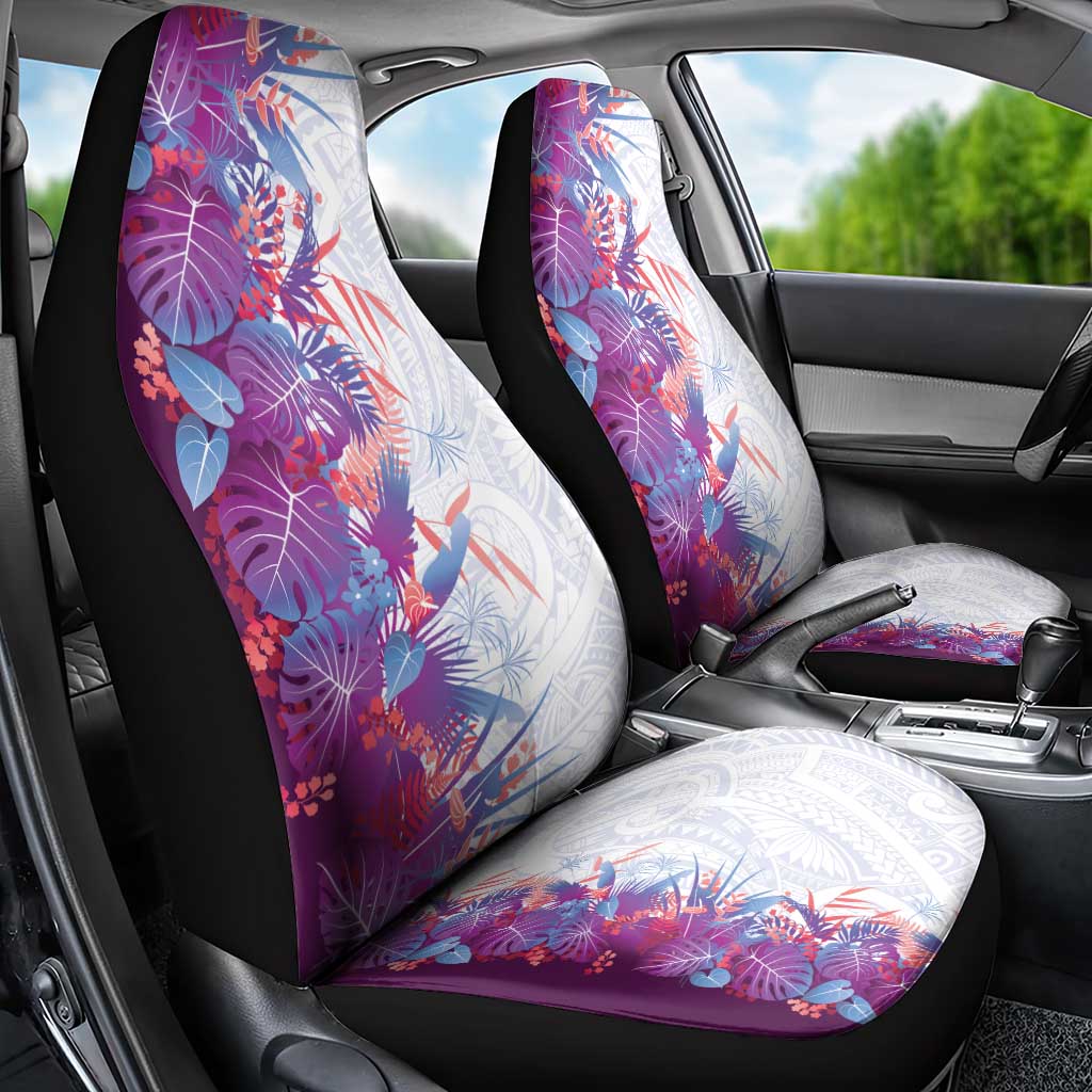 Hawaii Tropical Plant Poni Car Seat Cover Vibrant Polynesian Pattern
