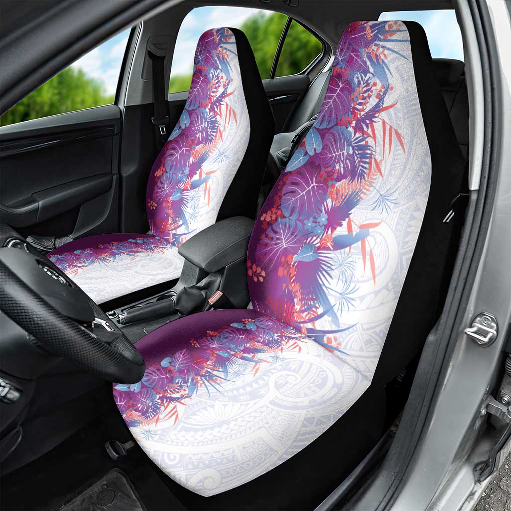 Hawaii Tropical Plant Poni Car Seat Cover Vibrant Polynesian Pattern