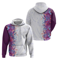 Hawaii Tropical Plant Poni Hoodie Vibrant Polynesian Pattern