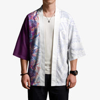 Hawaii Tropical Plant Poni Kimono Vibrant Polynesian Pattern