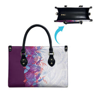 Hawaii Tropical Plant Poni Leather Bag Vibrant Polynesian Pattern