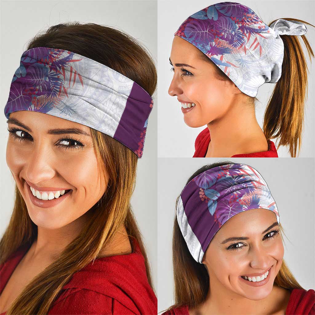 Hawaii Tropical Plant Poni Neck Gaiter Vibrant Polynesian Pattern