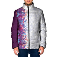 Hawaii Tropical Plant Poni Padded Jacket Vibrant Polynesian Pattern