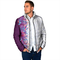 Hawaii Tropical Plant Poni Padded Jacket Vibrant Polynesian Pattern