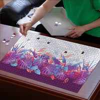 Hawaii Tropical Plant Poni Puzzle Vibrant Polynesian Pattern