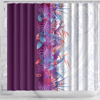 Hawaii Tropical Plant Poni Shower Curtain Vibrant Polynesian Pattern