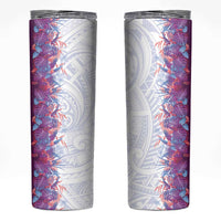 Hawaii Tropical Plant Poni Skinny Tumbler Vibrant Polynesian Pattern