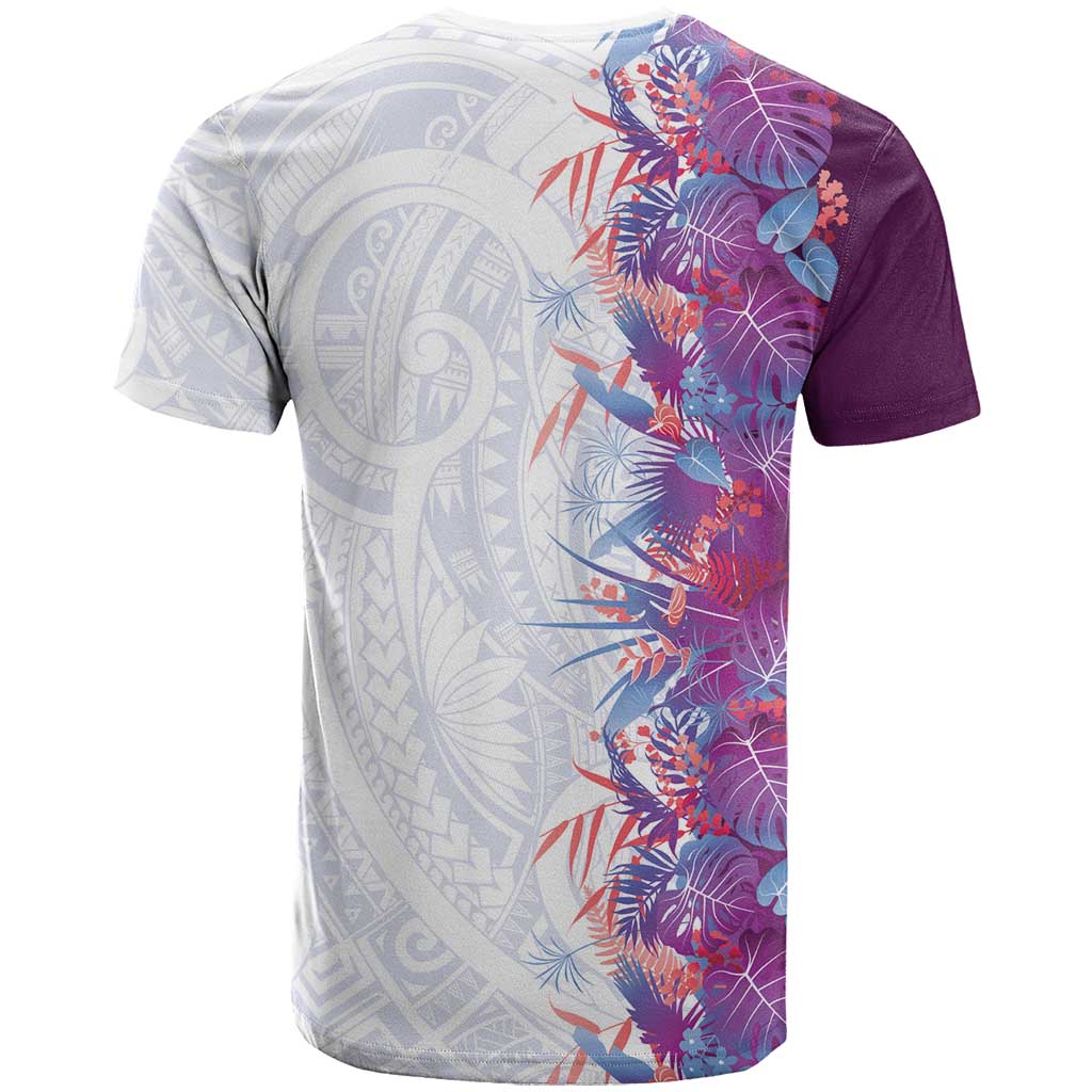Hawaii Tropical Plant Poni T Shirt Vibrant Polynesian Pattern