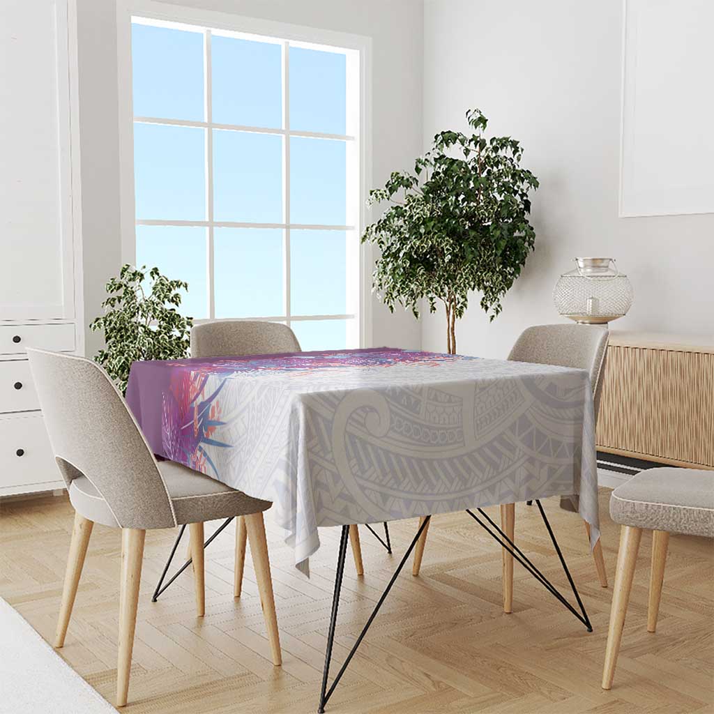 Hawaii Tropical Plant Poni Tablecloth Vibrant Polynesian Pattern