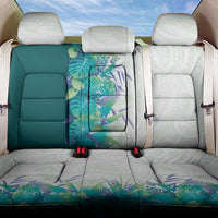 Hawaii Tropical Plant Teal Back Car Seat Cover Vibrant Polynesian Pattern
