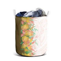 Hawaii Tropical Plant Lenalena Laundry Basket Vibrant Polynesian Pattern