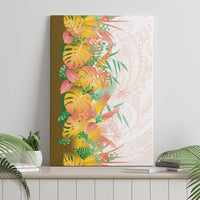 Hawaii Tropical Plant Lenalena Canvas Wall Art Vibrant Polynesian Pattern