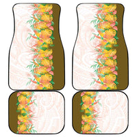Hawaii Tropical Plant Lenalena Car Mats Vibrant Polynesian Pattern