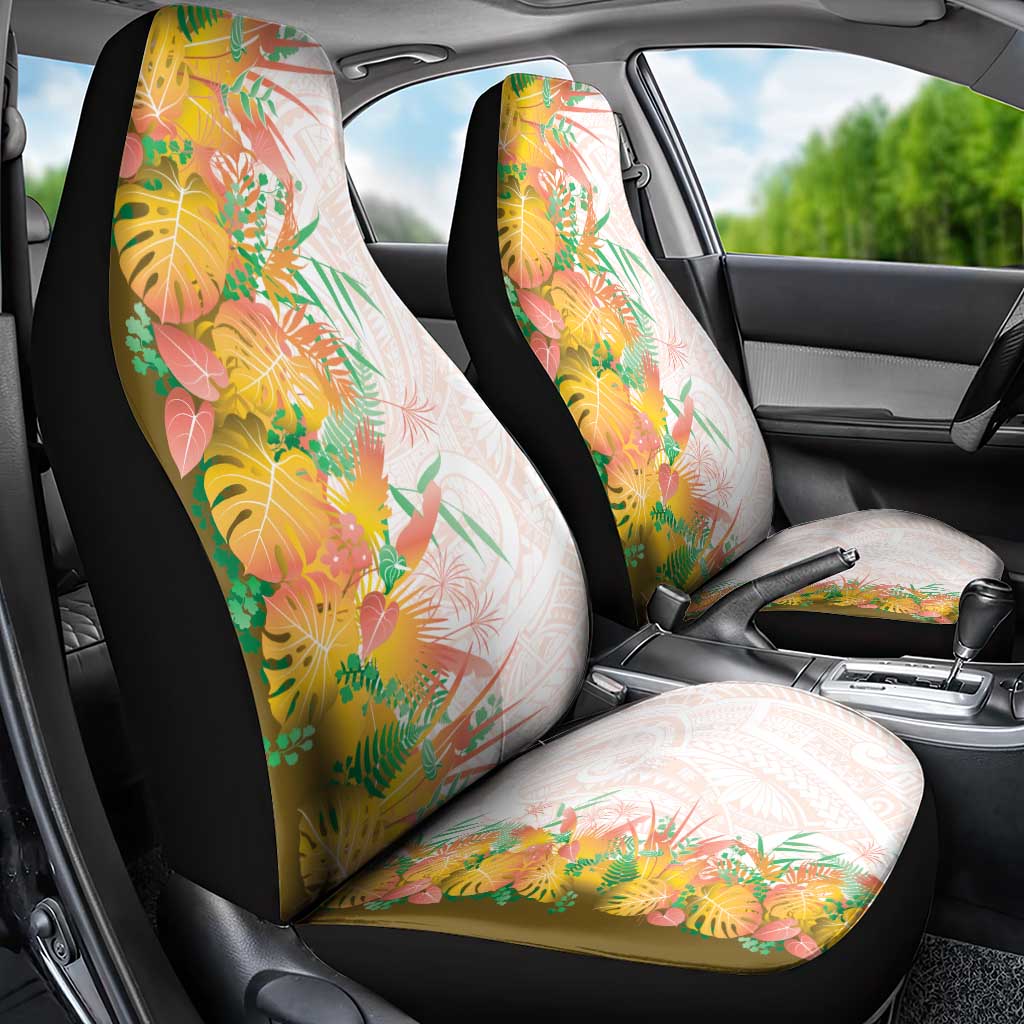 Hawaii Tropical Plant Lenalena Car Seat Cover Vibrant Polynesian Pattern