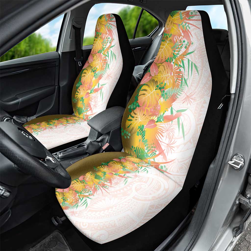 Hawaii Tropical Plant Lenalena Car Seat Cover Vibrant Polynesian Pattern