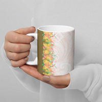 Hawaii Tropical Plant Lenalena Ceramic Mug Vibrant Polynesian Pattern