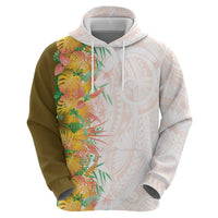 Hawaii Tropical Plant Lenalena Hoodie Vibrant Polynesian Pattern