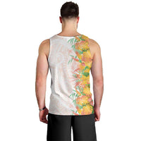 Hawaii Tropical Plant Lenalena Men Tank Top Vibrant Polynesian Pattern