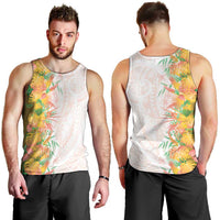 Hawaii Tropical Plant Lenalena Men Tank Top Vibrant Polynesian Pattern